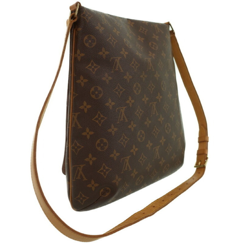 Louis Vuitton Musette Bag Brown Leather Shoulder Monogram